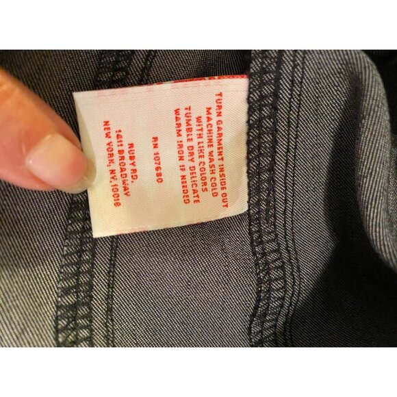 Ruby Rd. Petite Womens Beaded Collar Black Jacket 6 Petite - Picture 5 of 10